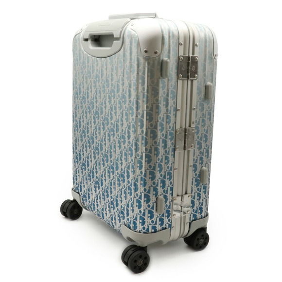 Dior Christian Blue Suitcase Rimowa Aluminum Oblique Cabin - Picture 1 of 9